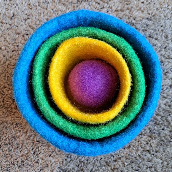 Lovevery Wool Stacking Bowls - Picture 1 of 3